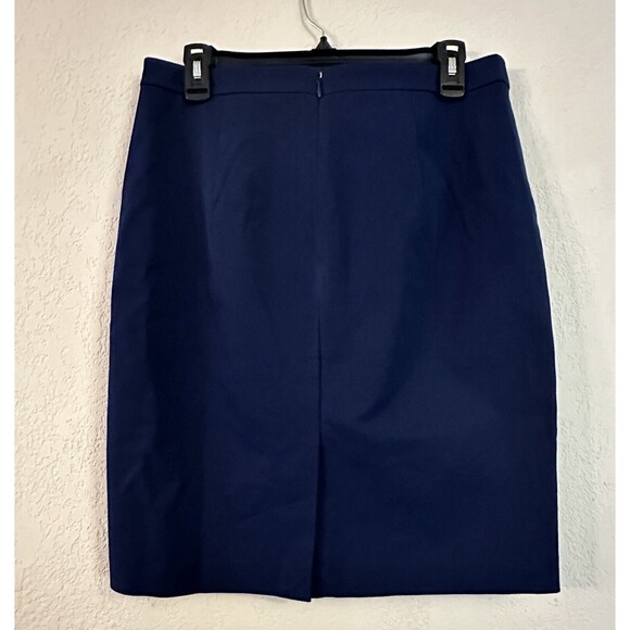 J. CREW Kelsey Classic Career Pencil Skirt Navy Blue SIZE 10 NWT‎ - Picture 4 of 9